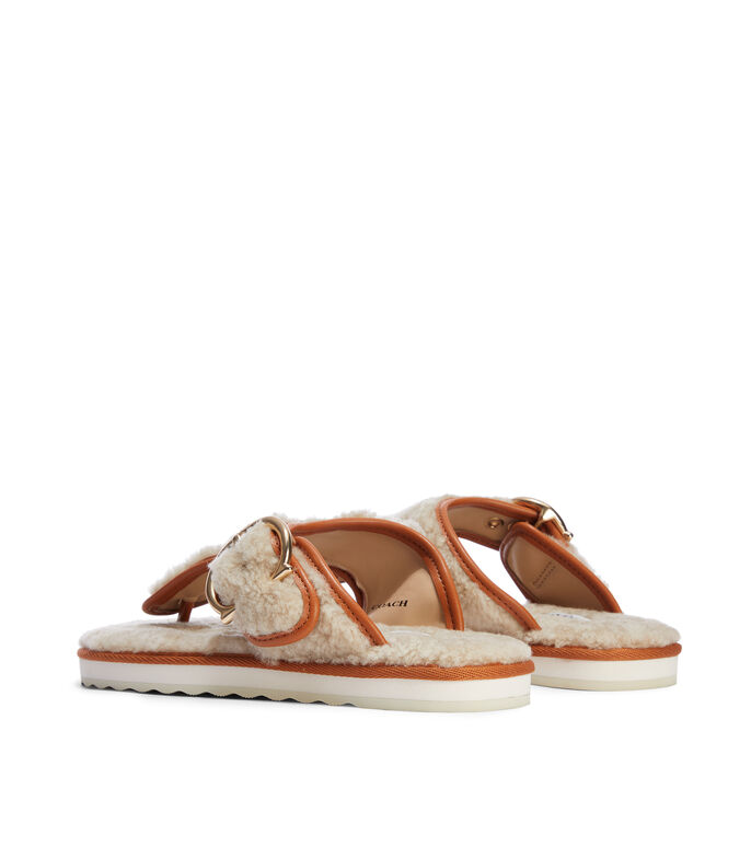 SANDALIAS COACH HOLLIE FLIP FLOP MUJER TALLA  CM MEX BEIGE C6795-NAT